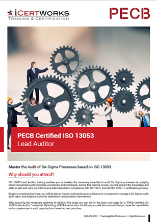 ISO 13053 Six Sigma Methodology Training Lead Auditor Training-Brochure