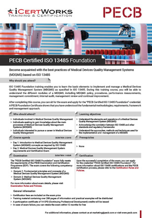 ISO 13485 Medical Devices Quality Management System Foundation-Brochure