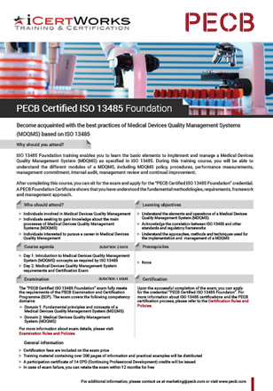 ISO 13485 Foundation Training-Brochure