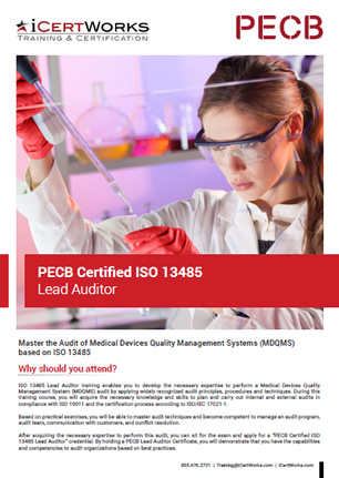 Implementador líder de ISO 13485 certificado por PECB-Brochure