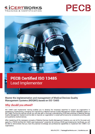 ISO 13485 Medical Devices Quality Management System Training Course-Brochure