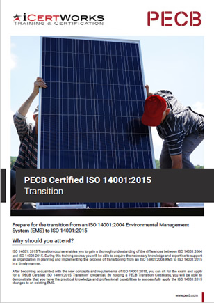ISO 14001:2015 Transition Environmental Management System Training Course-Brochure