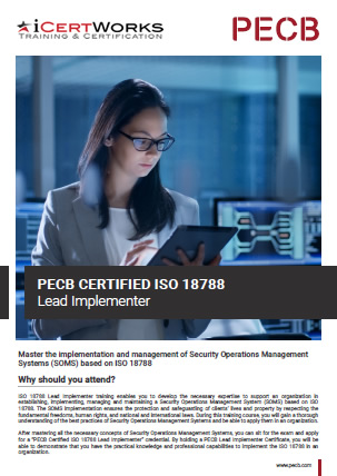 ISO 18788 Security Operations Management System Training Course-Brochure