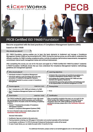 ISO 19600 Foundation Training-Brochure