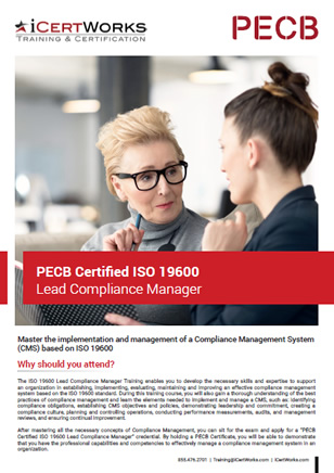 ISO 19600 Lead Compliance Manager Training-Brochure