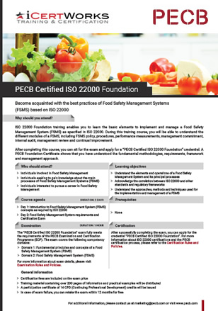 ISO 22000 Foundation Training-Brochure