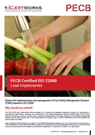 ISO 22000 Food Safety Management System Lead Implementer Training Course-Brochure
