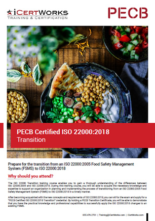 ISO 22000:2018 Food Safety Management System Training Course-Brochure