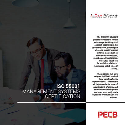 Certificación de sistemas de gestión de activos ISO 55001-Folleto