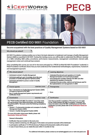 ISO 9001 Quality Management Systems Foundation-Brochure
