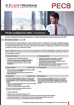 Fundación de Sistemas de Gestión de Calidad ISO 9001-Folleto