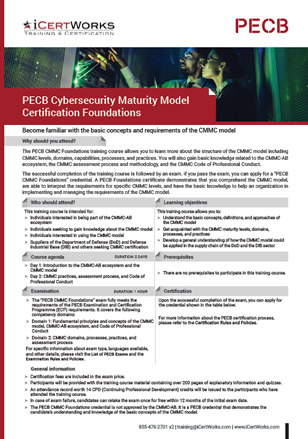 Cybersecurity Maturity Model Certification (CMMC) Foundation-Brochure