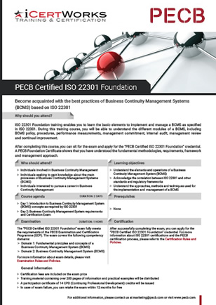 ISO 22301 Business Continuity Management Systems Foundation-Brochure