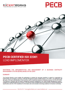 ISO 22301 Business Continuity Management System Lead Implementer-Brochure