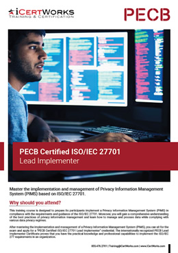 ISO 27701 Privacy Information Management System Training-Brochure