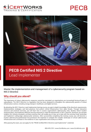 NIS 2 Directive Lead Implementer Training-Brochure
