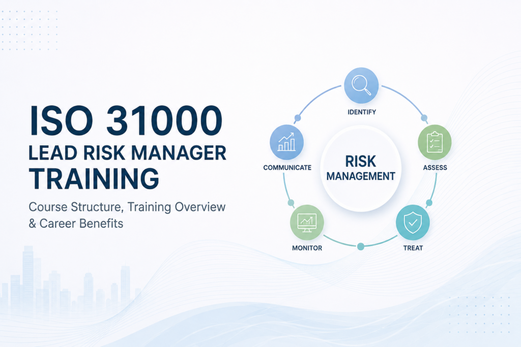 Abstract Iso 31000 Lead Risk Manager Training Image Representing Enterprise Risk Management, Governance, Operational Resilience, And Structured Risk Evaluation Processes