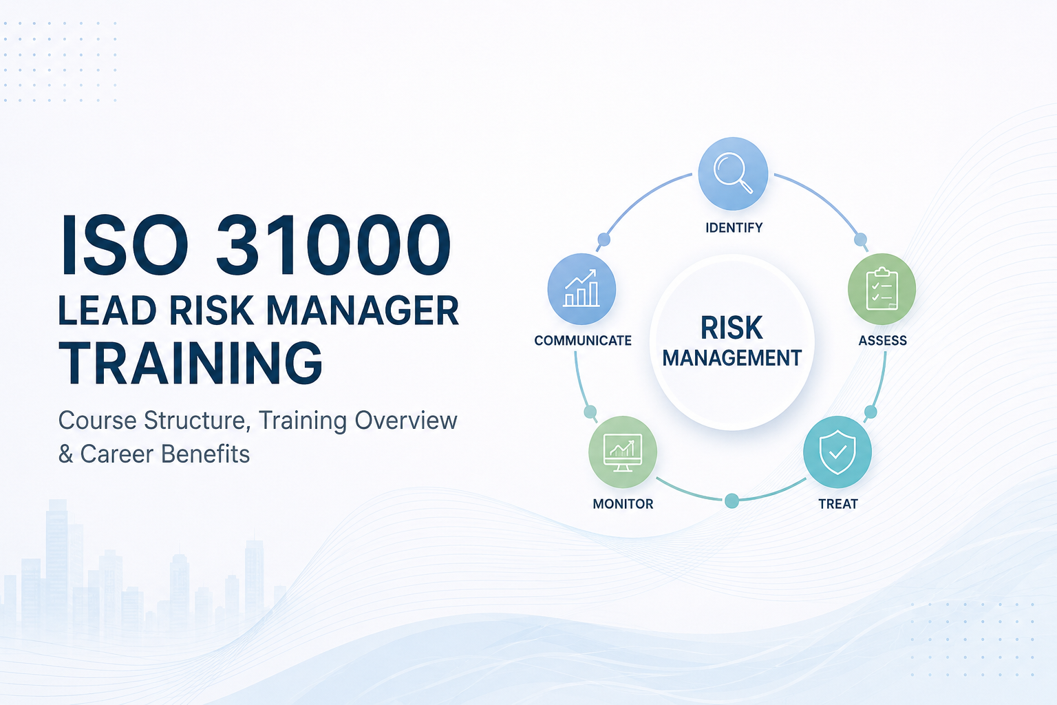 Abstract Iso 31000 Lead Risk Manager Training Image Representing Enterprise Risk Management, Governance, Operational Resilience, And Structured Risk Evaluation Processes